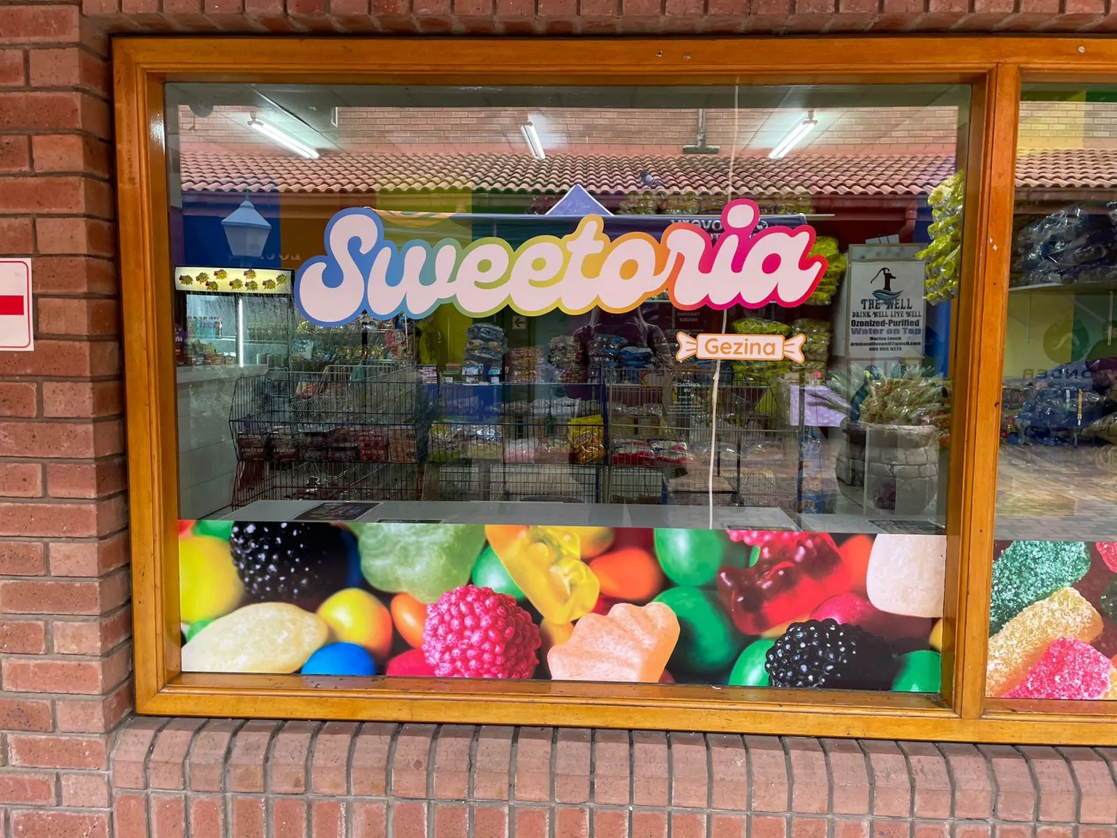 Sweetoria candy shop window graphics